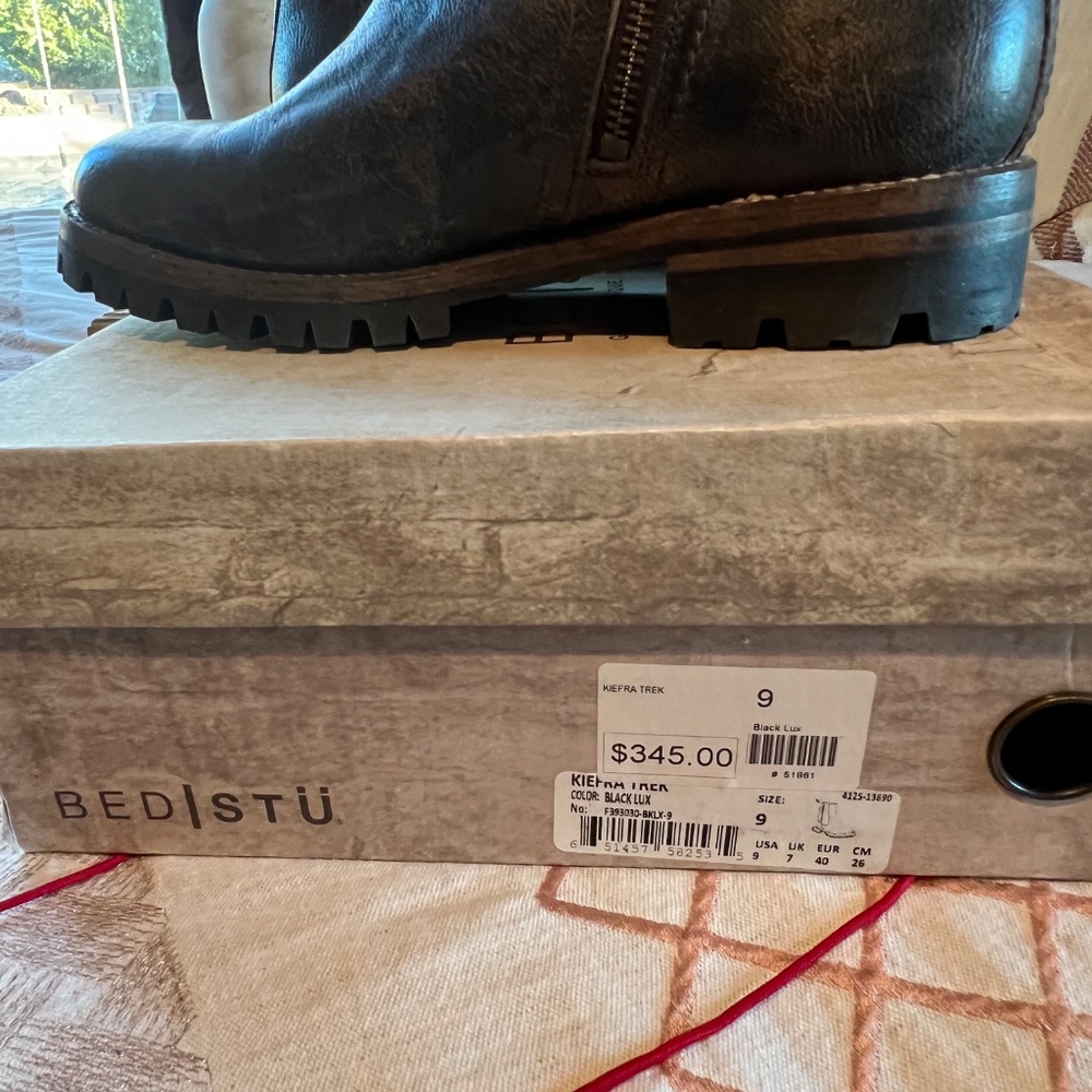 BED STU Kiefra Trek Chunky Chelsea Boot in Black Lux Size 9 - Picture 6 of 7